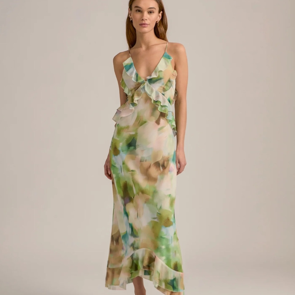 Favorite Daughter botanical print 
Ruffled Maxi Dress